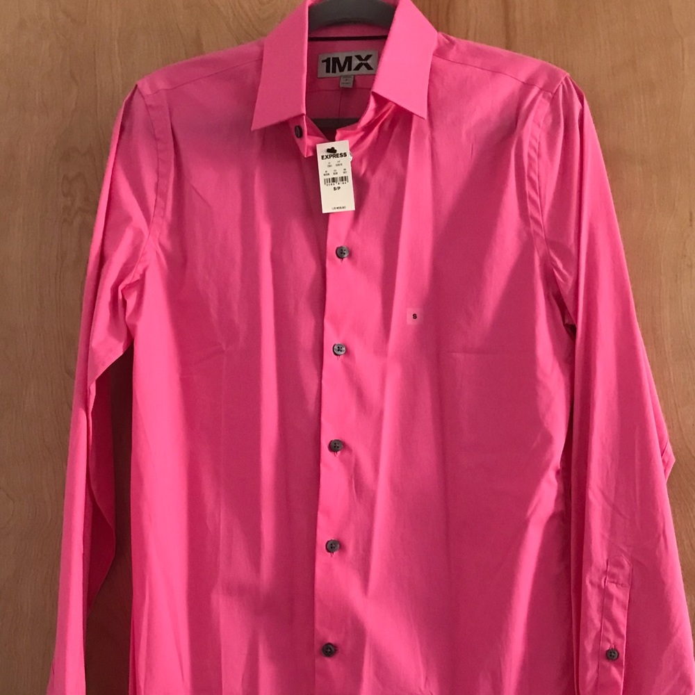 1ML Express Men’s dress shirt in Pink